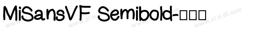 MiSansVF Semibold字体转换